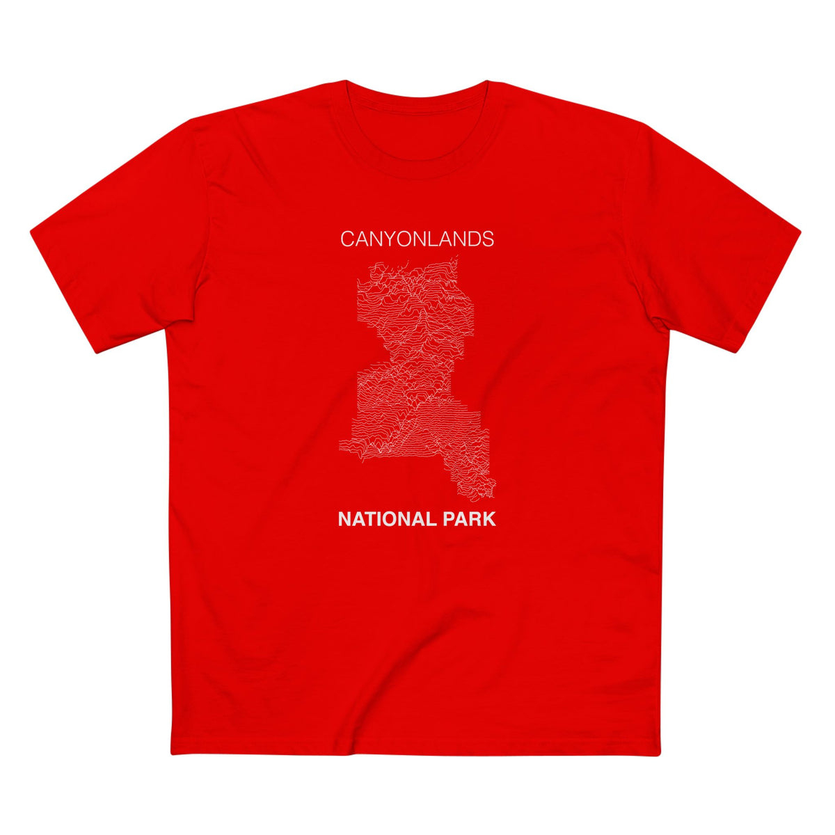 Canyonlands National Park T-Shirt Lines in Red