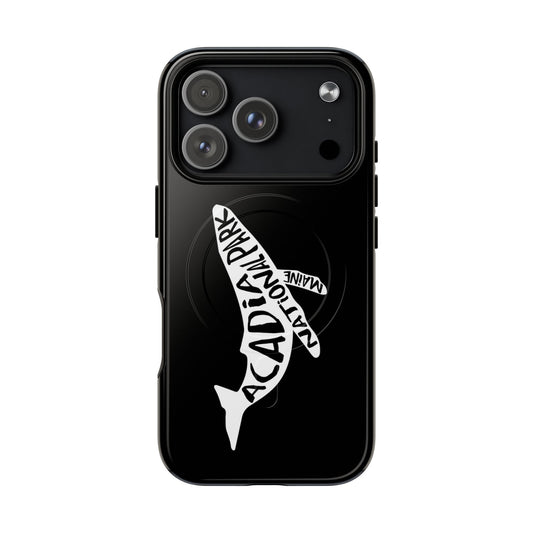 Acadia National Park iPhone case with MagSafe featuring humpback whale artwork.
