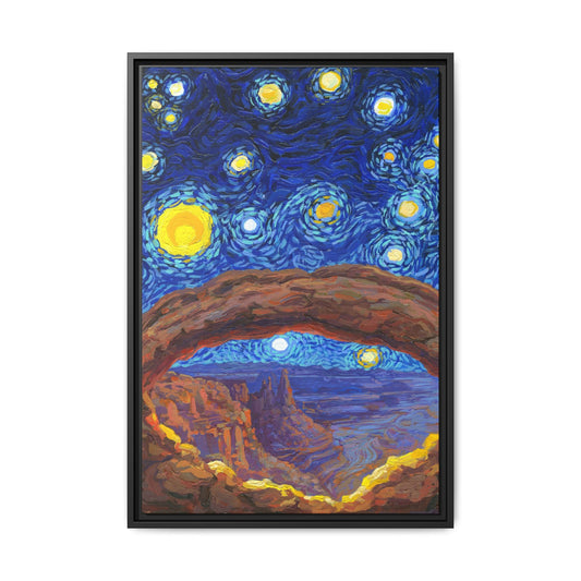 Canyonlands National Park Framed Canvas - The Starry Night