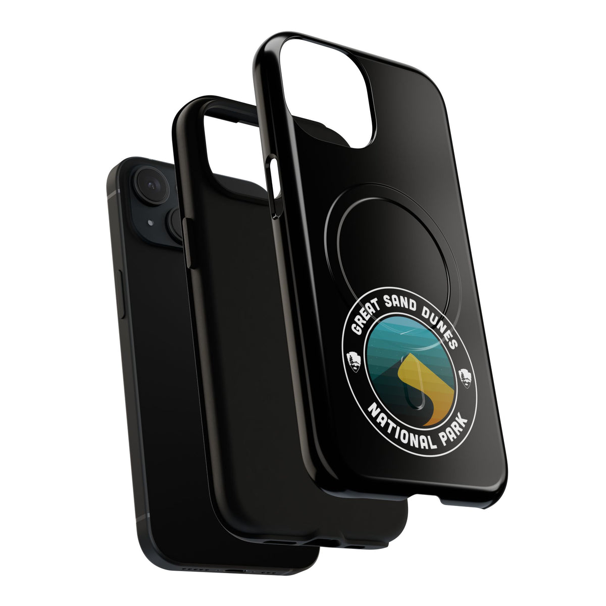 Great Sand Dunes National Park iPhone Case with MagSafe - Round Emblem Design