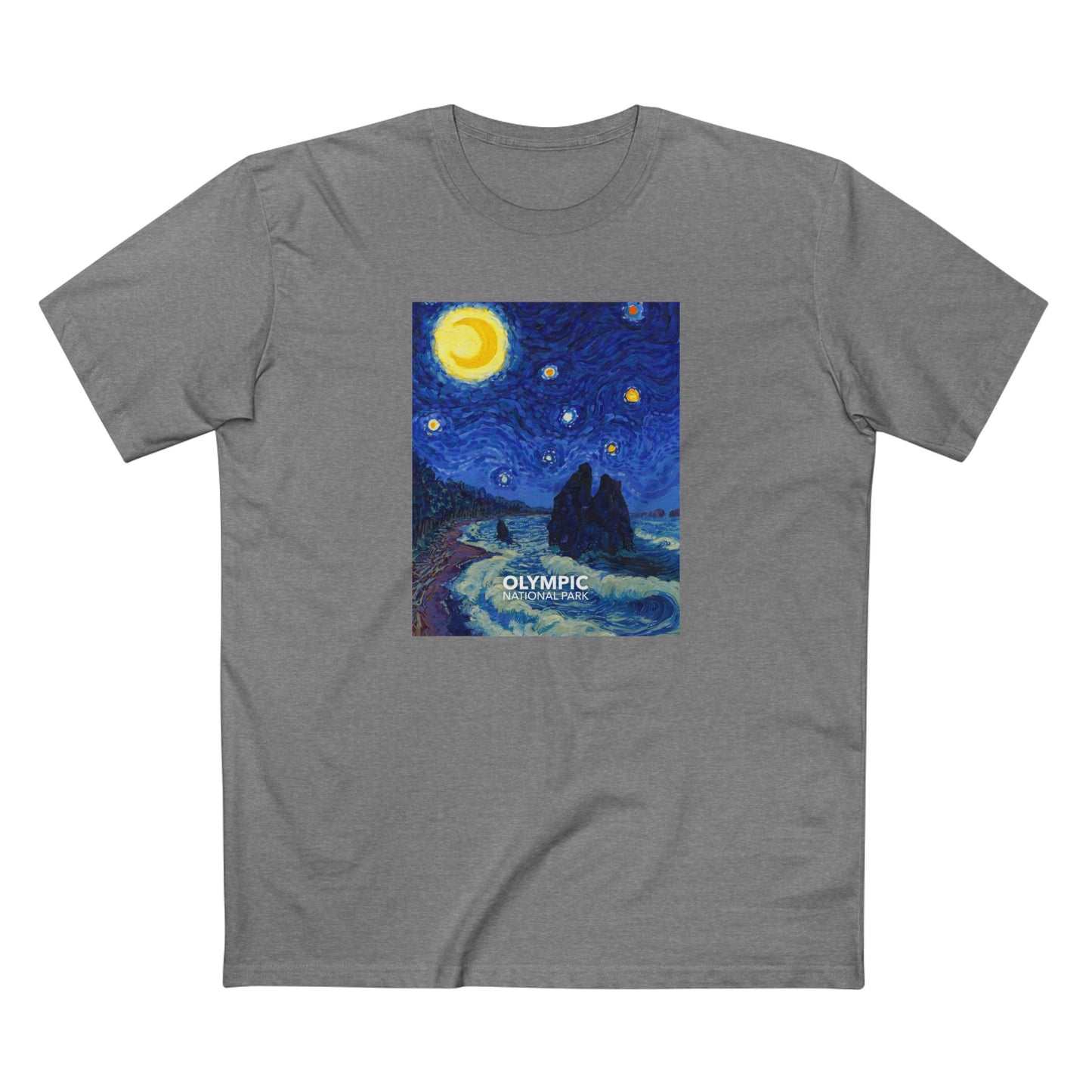 Olympic National Park T-Shirt - The Starry Night in Athletic Heather