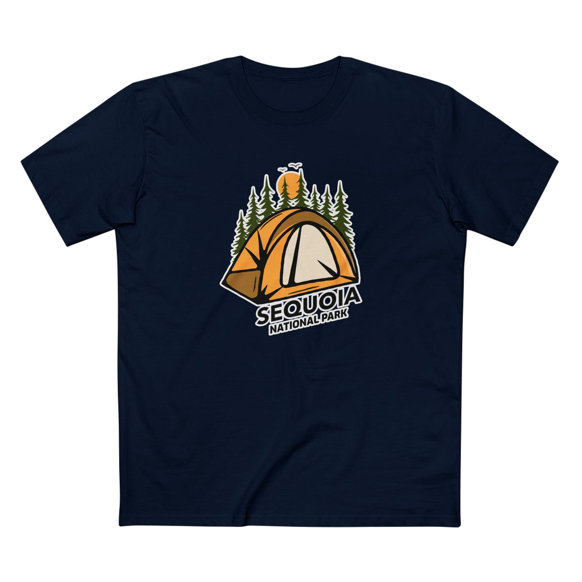 Sequoia National Park T-Shirt - Camping in Navy