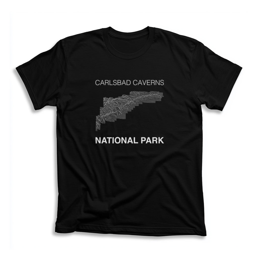 Carlsbad Caverns National Park T-Shirt Lines in Black