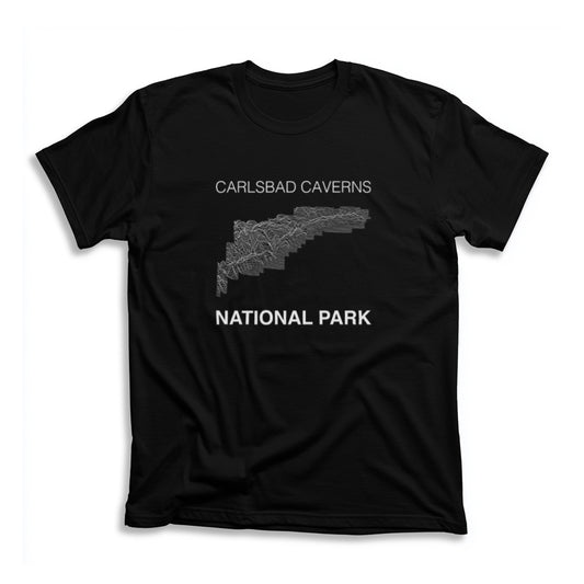 Carlsbad Caverns National Park T-Shirt Lines in Black