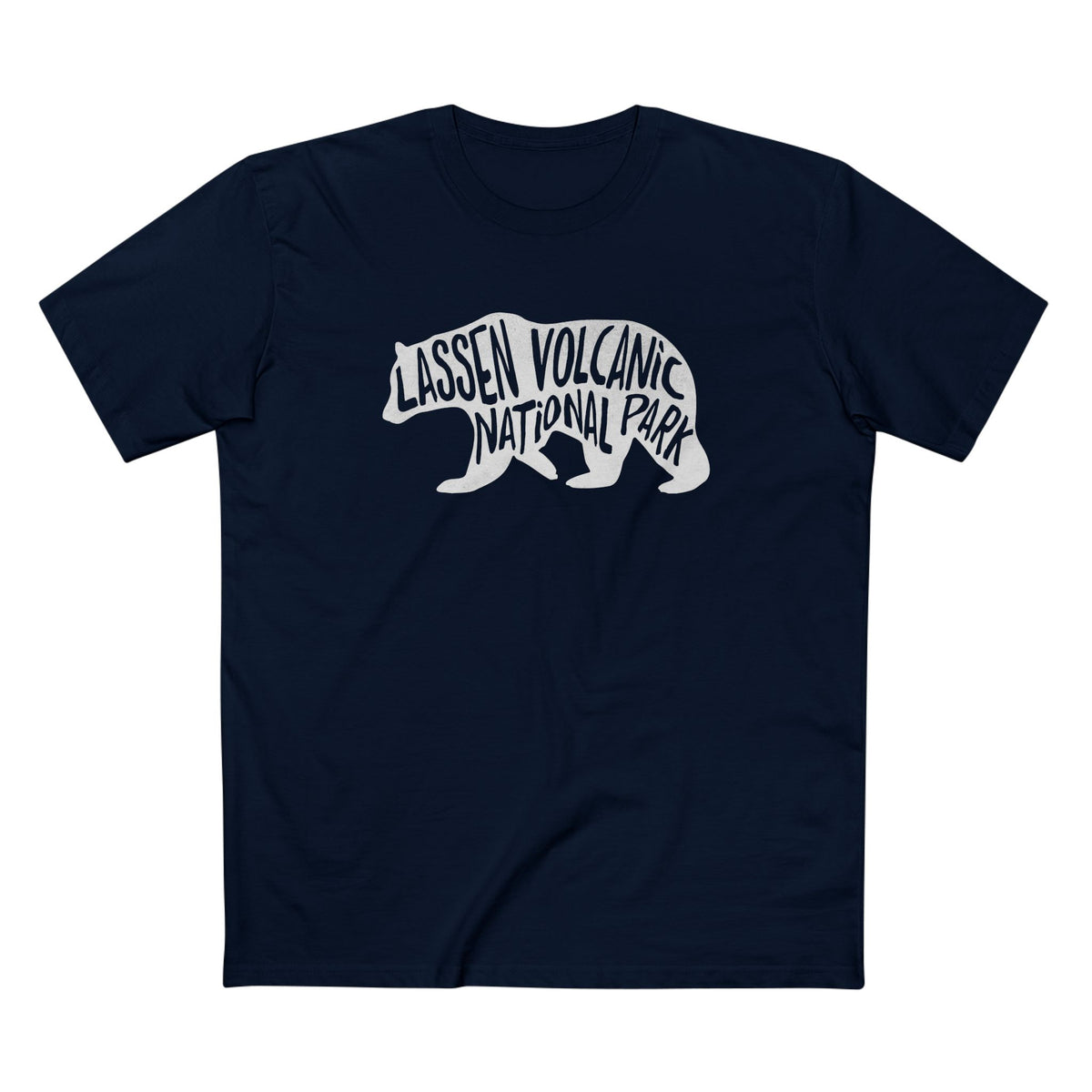 Lassen Volcanic National Park T-Shirt - Black Bear in Navy