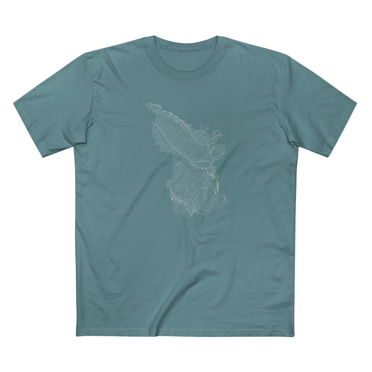 Arches National Park T-Shirt - Topographical Lines in Slate Blue