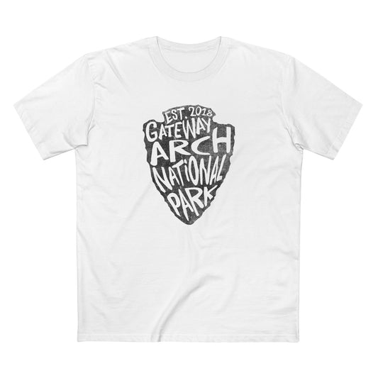 Gateway Arch National Park T-Shirt - Arrowhead Design in White