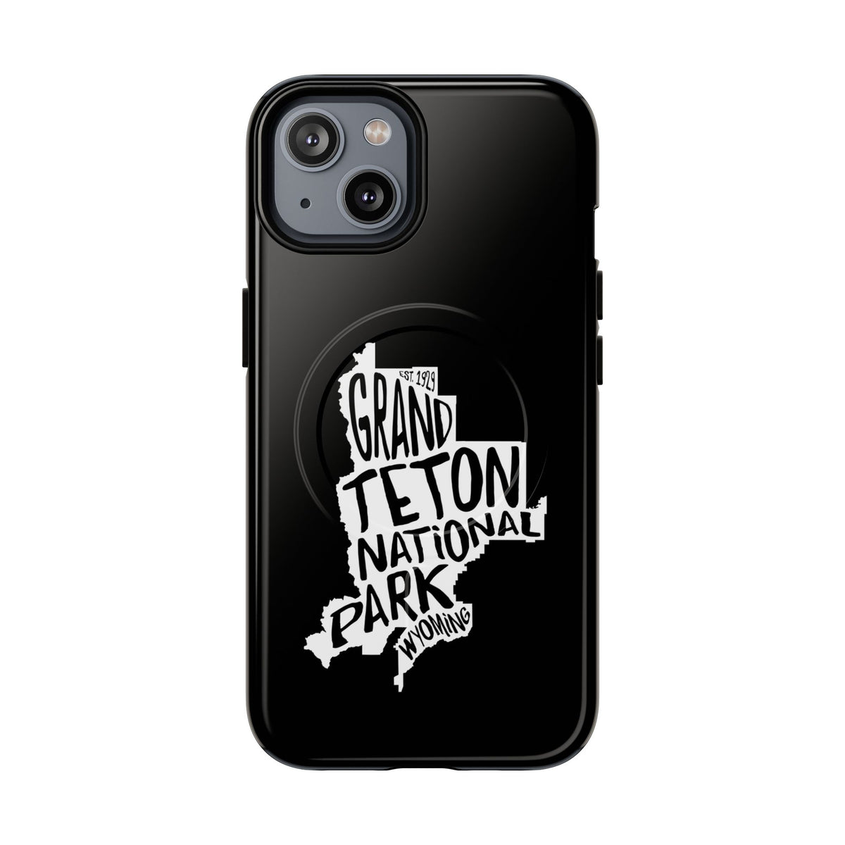 Grand Teton National Park iPhone Case with MagSafe - Map Design