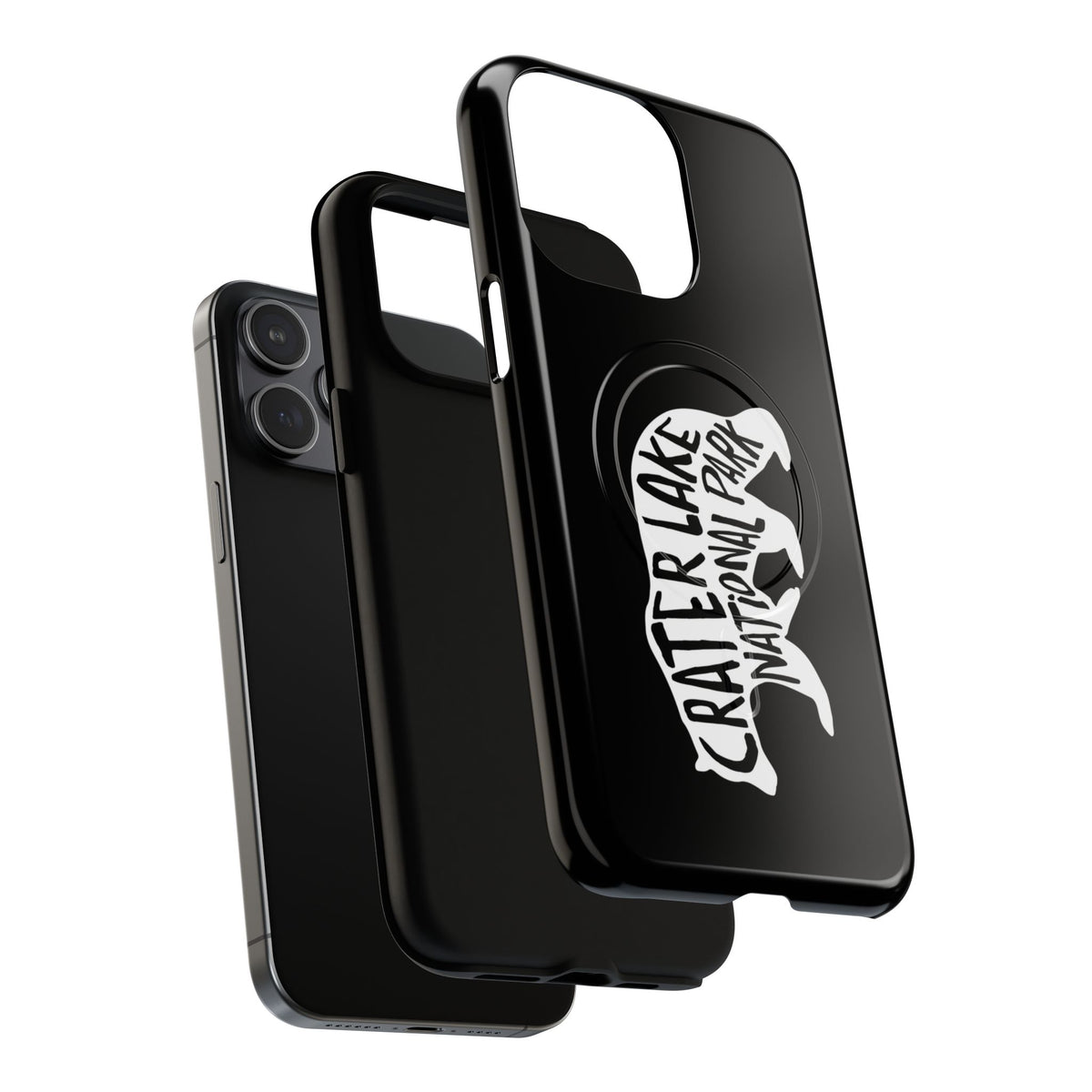 Crater Lake National Park iPhone Case with MagSafe - Black Bear Design