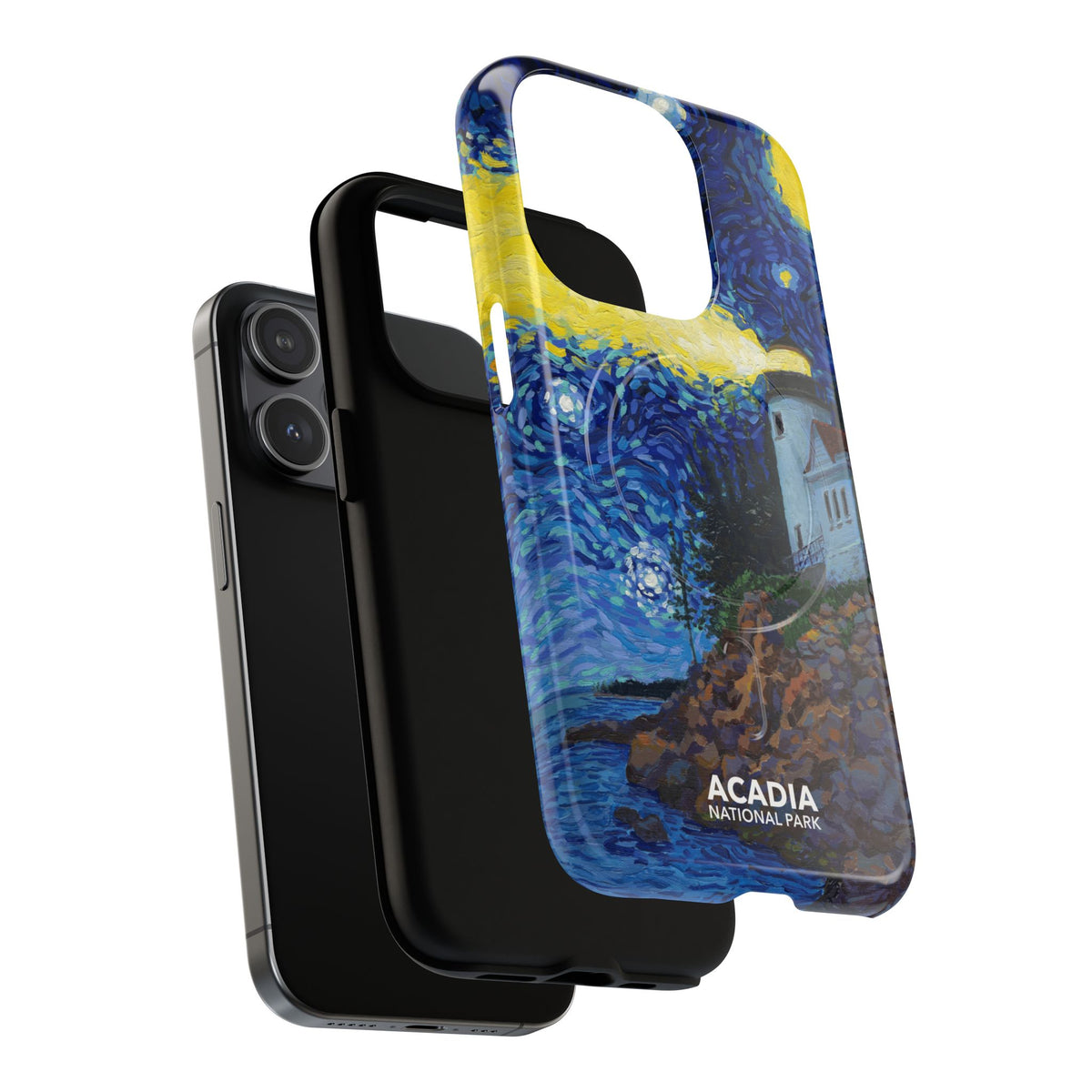 Acadia National Park iPhone Case with MagSafe - Starry Night Lighthouse