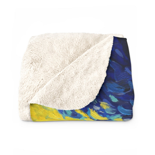 Acadia National Park Sherpa Blanket - The Starry Night