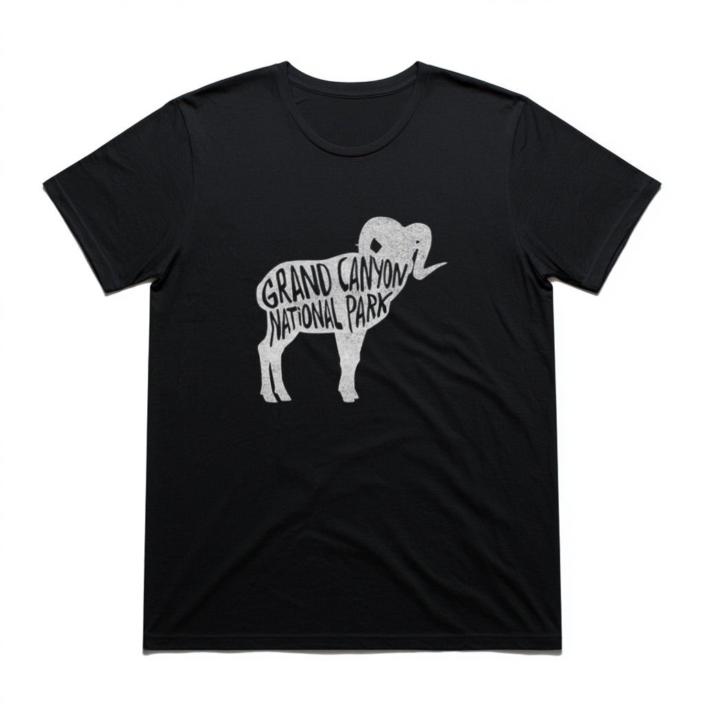 Grand Canyon National Park T-Shirt - Bighorn Sheep in Black