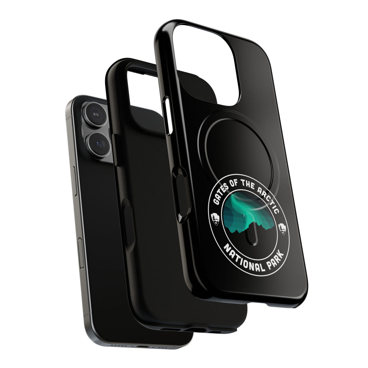 Gates of the Arctic National Park iPhone Case with MagSafe - Round Emblem Design
