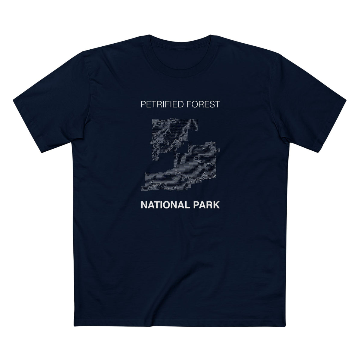 Petrified Forest National Park T-Shirt Lines in Navy