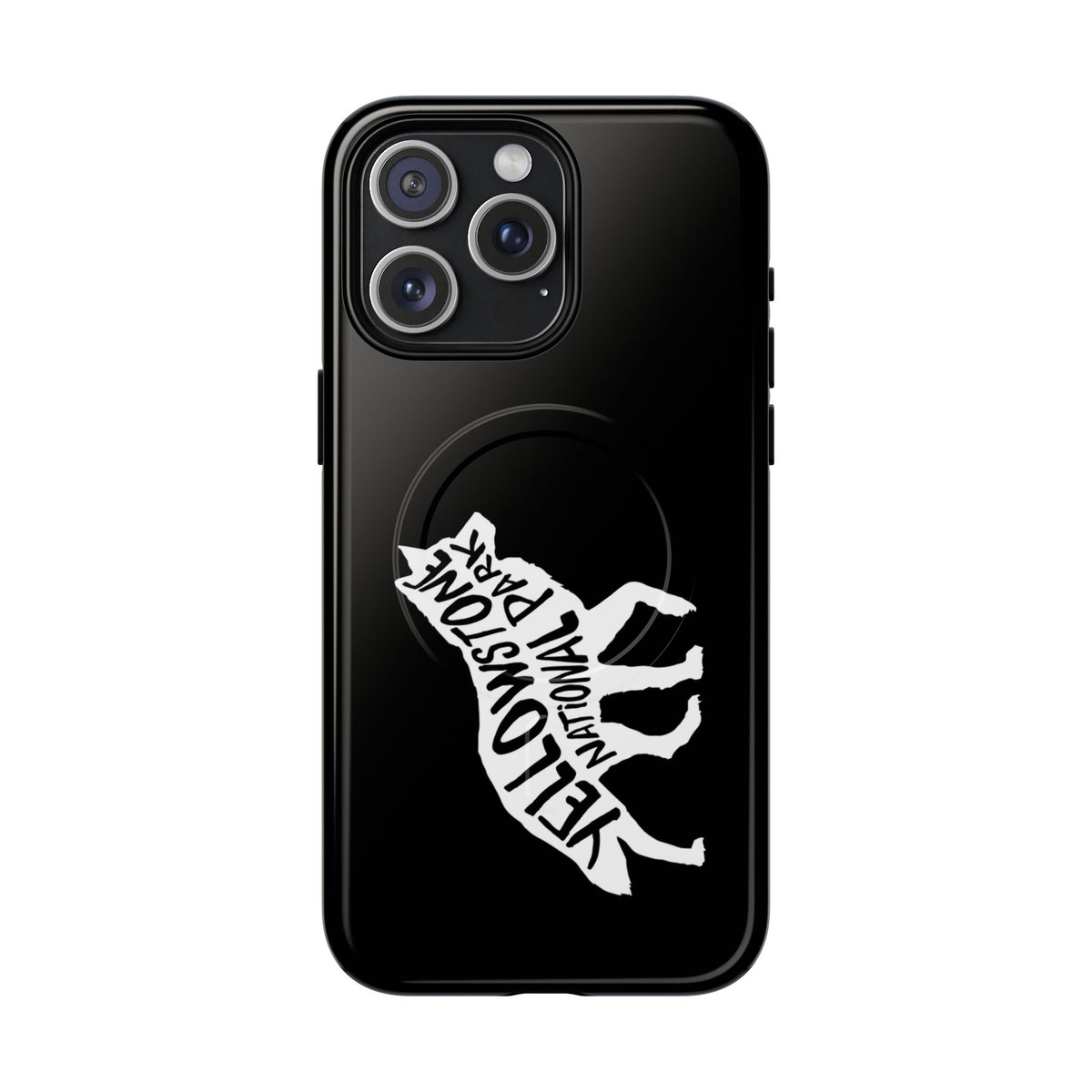 Yellowstone National Park iPhone Case with MagSafe - Wolf Design
