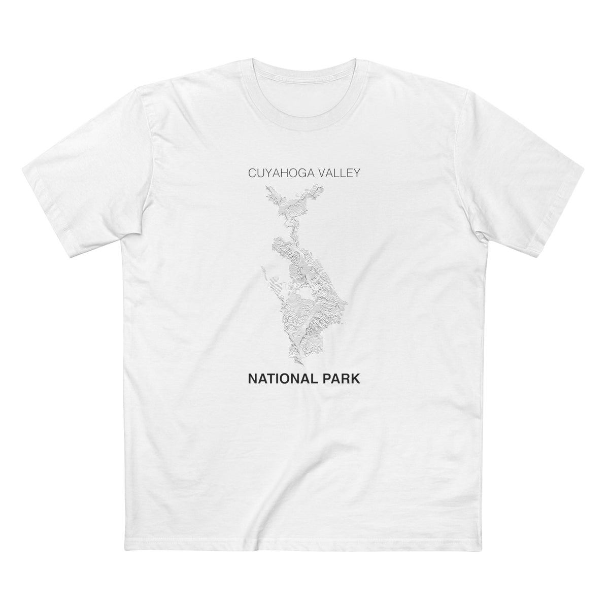 Cuyahoga Valley National Park T-Shirt Lines in White