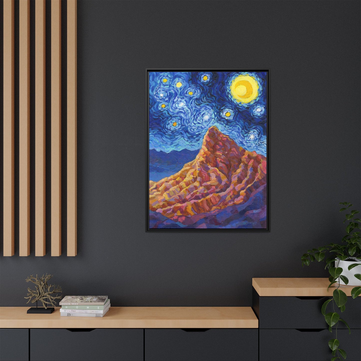 Death Valley National Park Framed Canvas - The Starry Night