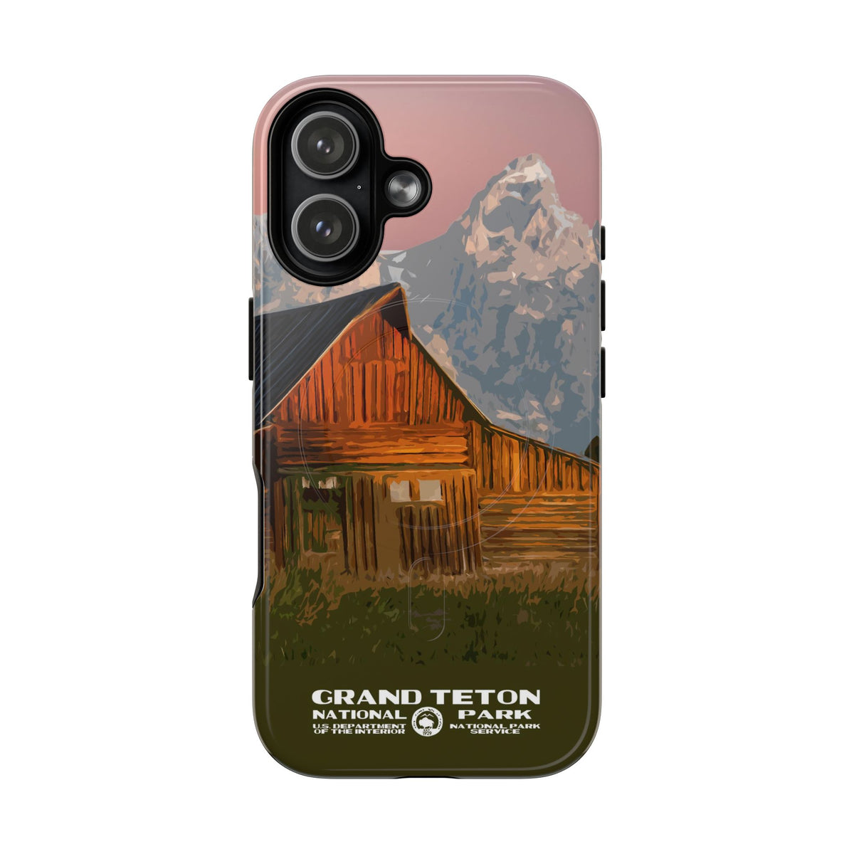 Grand Teton National Park iPhone Case with MagSafe - Moulton Barn