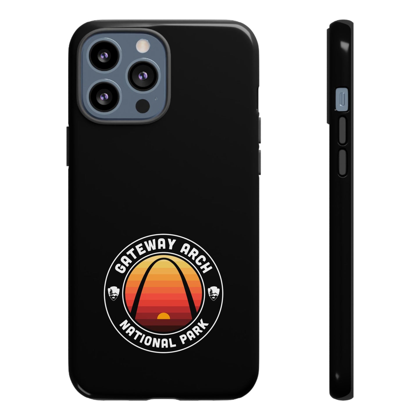 Gateway Arch National Park Phone Case - Round Emblem Design