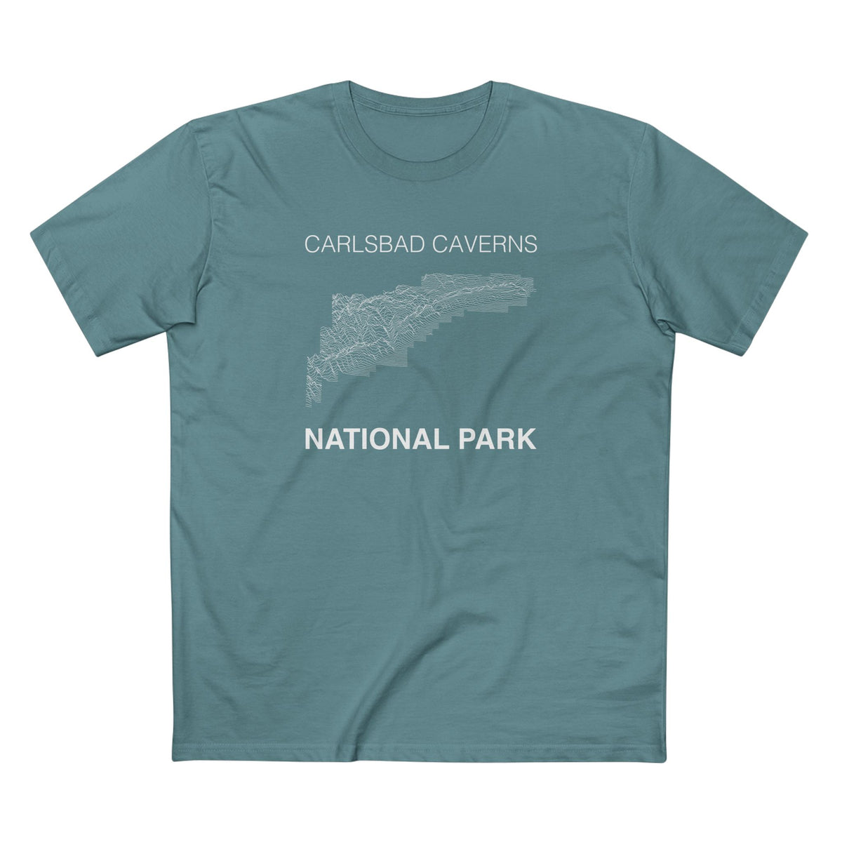 Carlsbad Caverns National Park T-Shirt Lines in Slate Blue