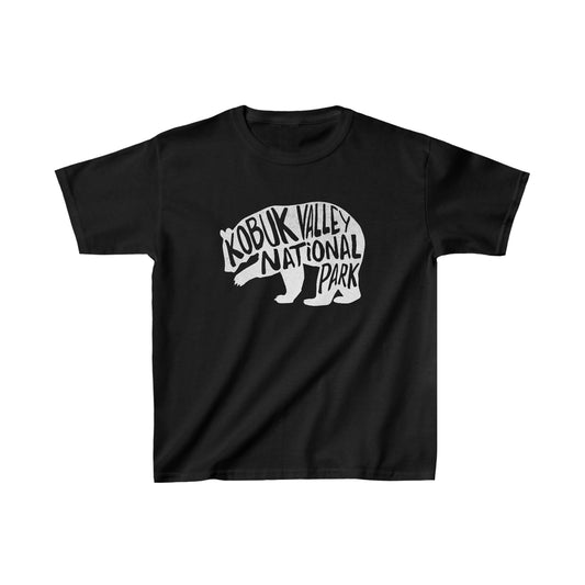 Kobuk Valley National Park Child T-Shirt - Grizzly Bear Chunky Text