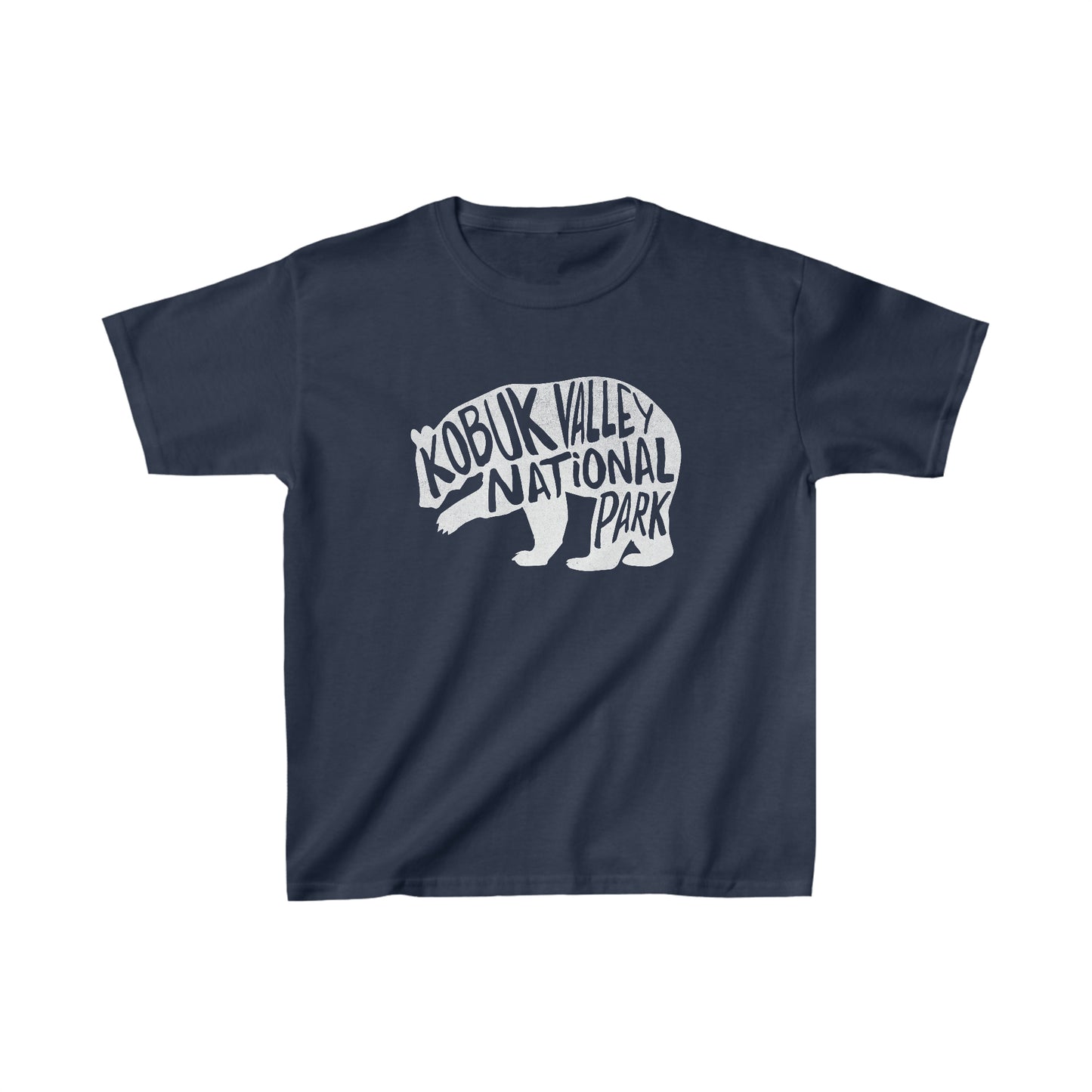 Kobuk Valley National Park Child T-Shirt - Grizzly Bear Chunky Text