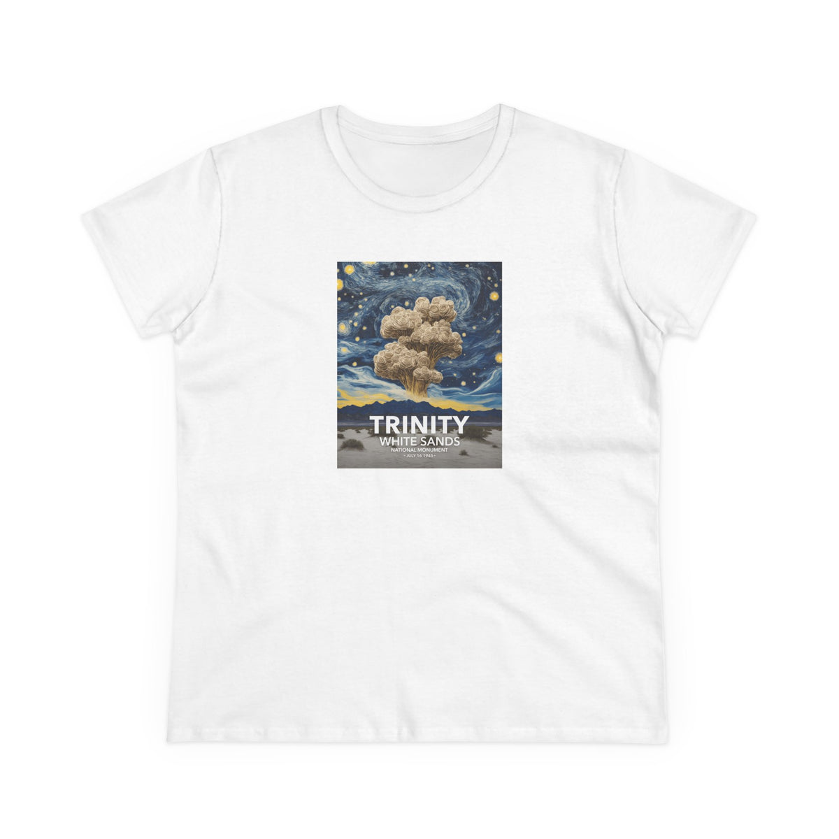 White Sands National Park Women's T-Shirt - Starry Night Trinity Test