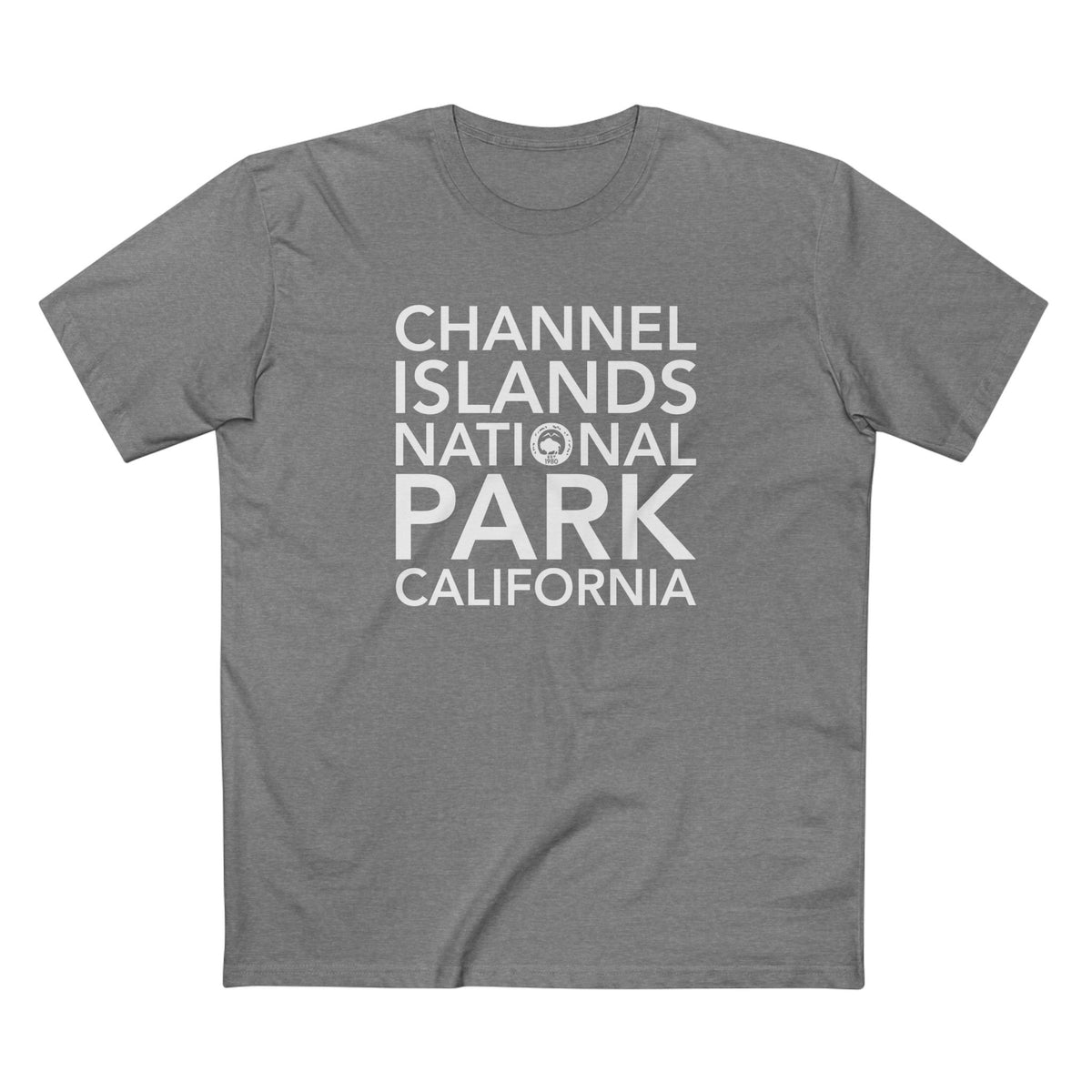 Channel Islands National Park T-Shirt Block Text in Athletic Heather