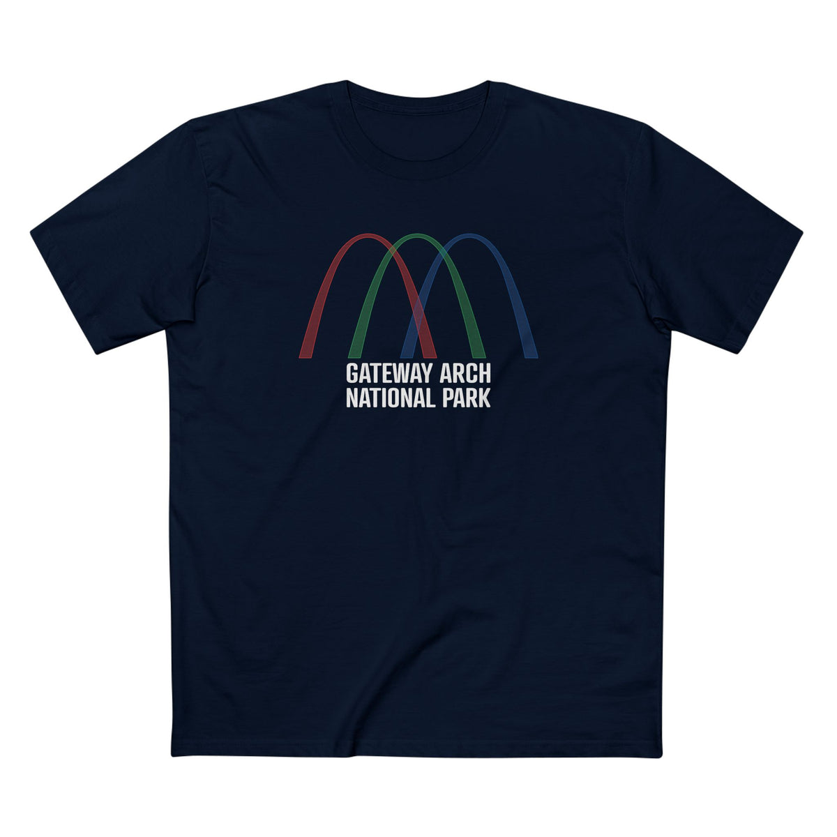 Gateway Arch National Park T-Shirt - Histogram Design in Navy