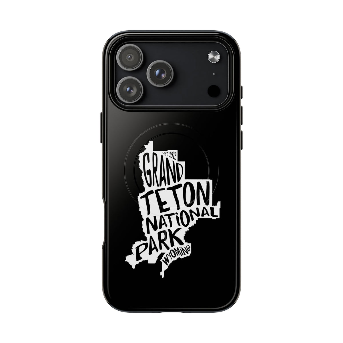 Grand Teton National Park iPhone Case with MagSafe - Map Design