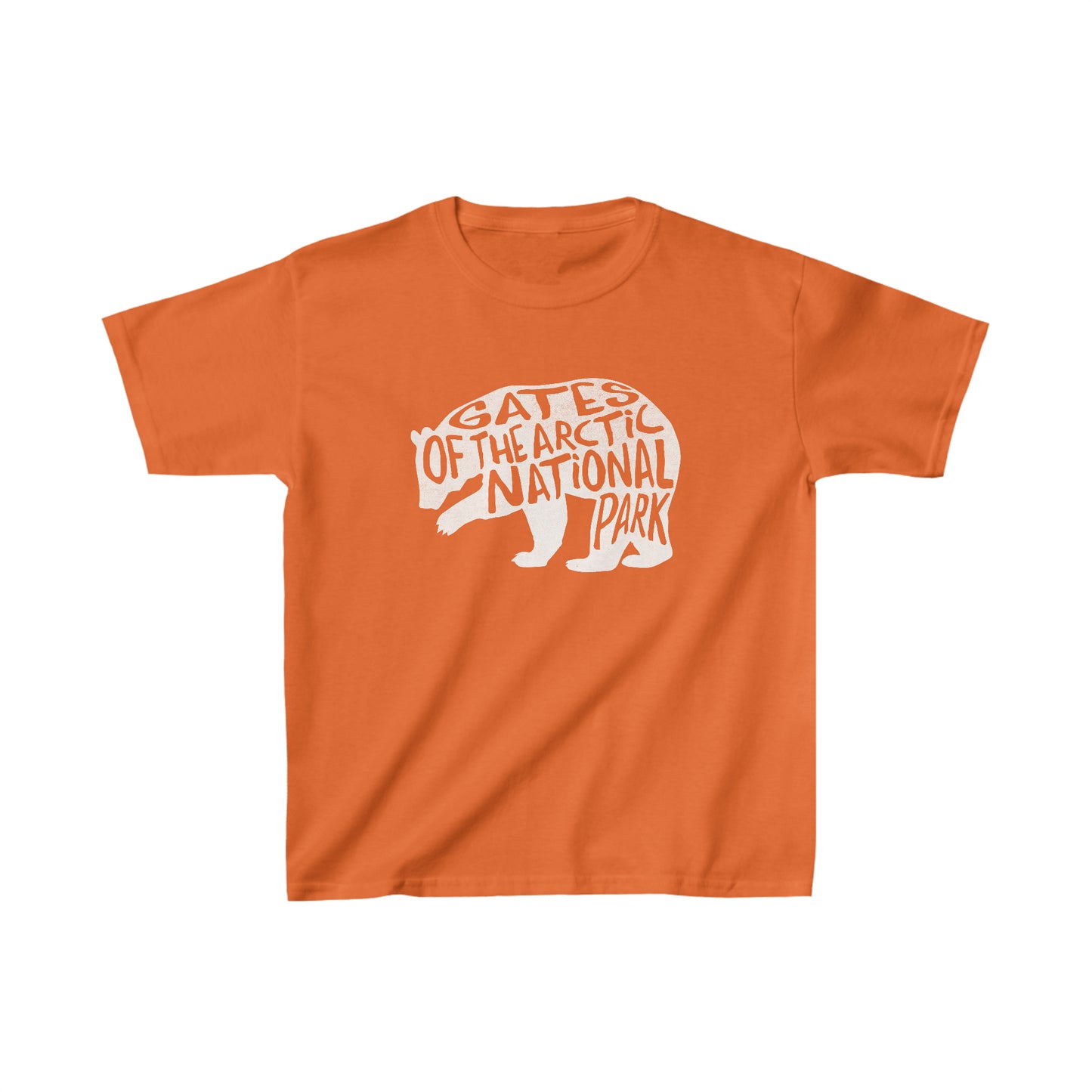 Gates of the Arctic National Park Child T-Shirt - Grizzly Bear Chunky Text
