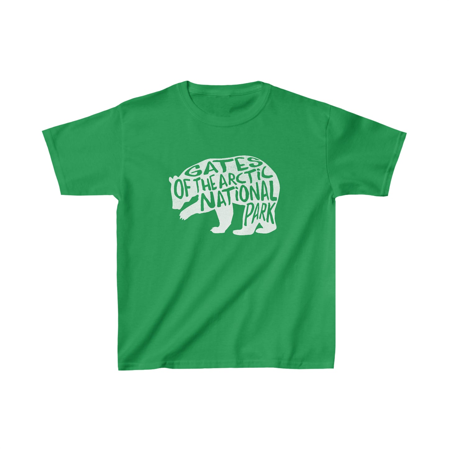 Gates of the Arctic National Park Child T-Shirt - Grizzly Bear Chunky Text