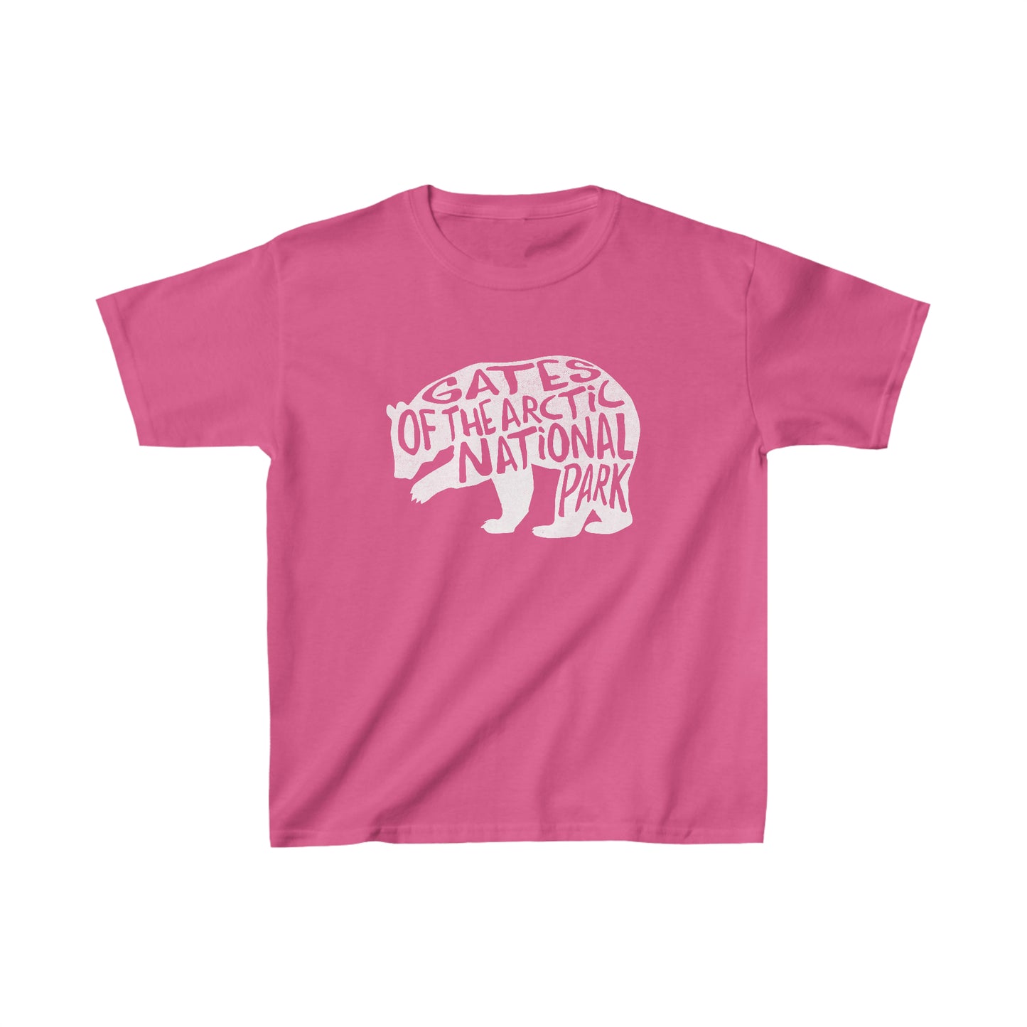 Gates of the Arctic National Park Child T-Shirt - Grizzly Bear Chunky Text