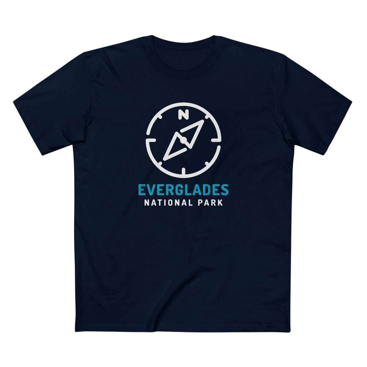 Everglades National Park T-Shirt Compass Design in Navy