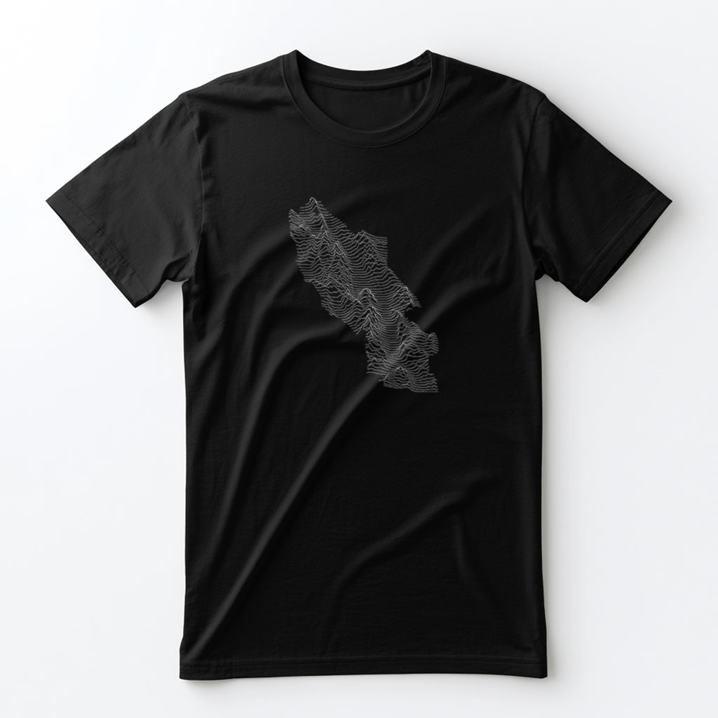Death Valley National Park T-Shirt - Topographical Lines in Black