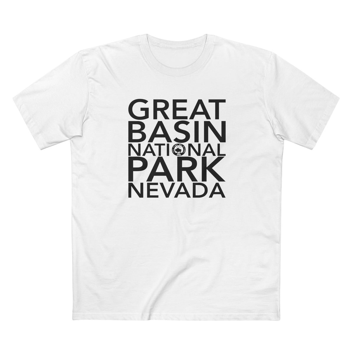 Great Basin National Park T-Shirt Block Text in White