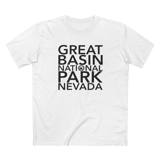 Great Basin National Park T-Shirt Block Text in White