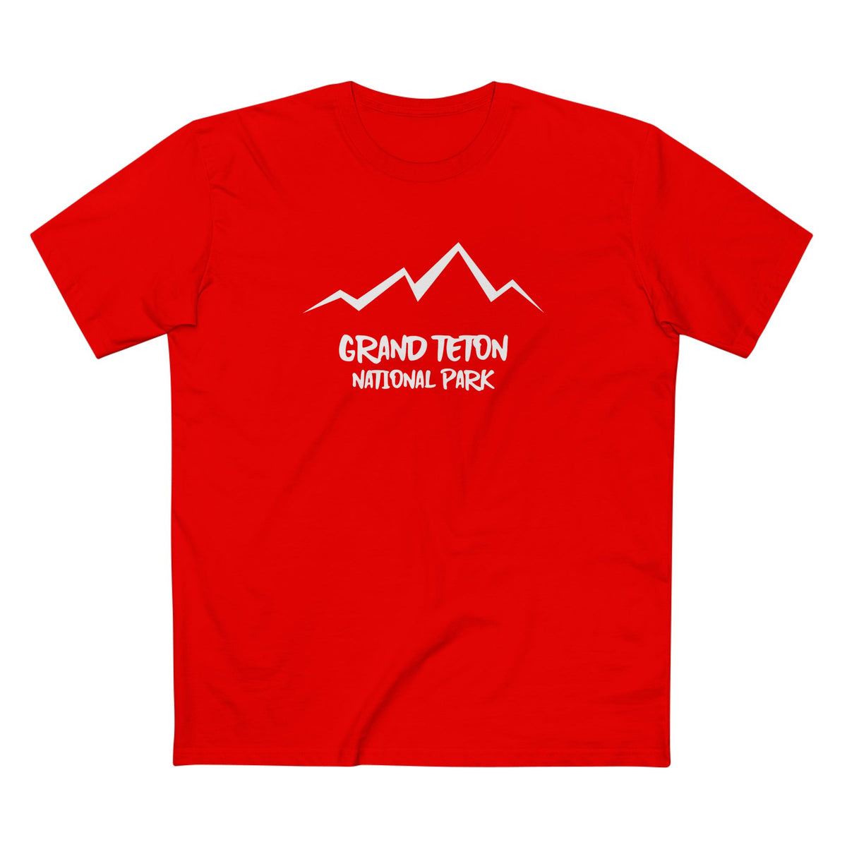 Grand Teton National Park T-Shirt Stamp in Red