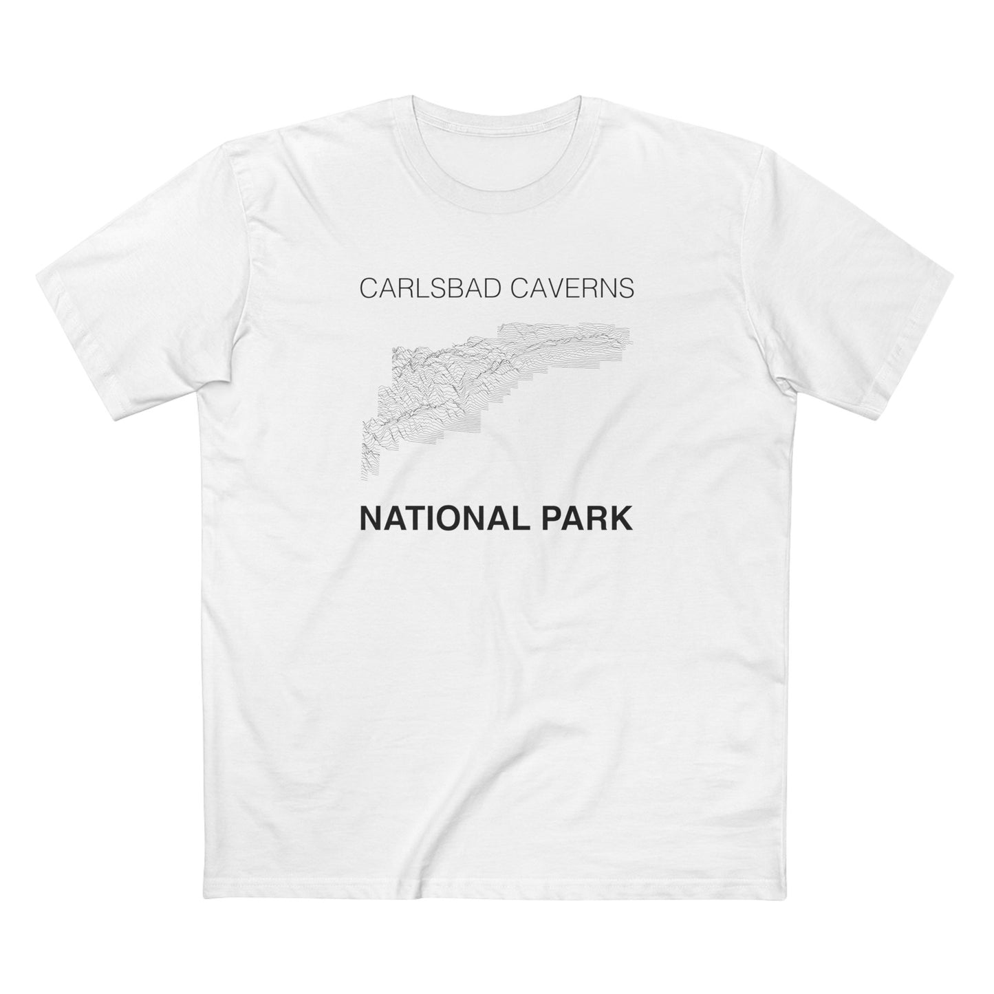 Carlsbad Caverns National Park T-Shirt Lines in White