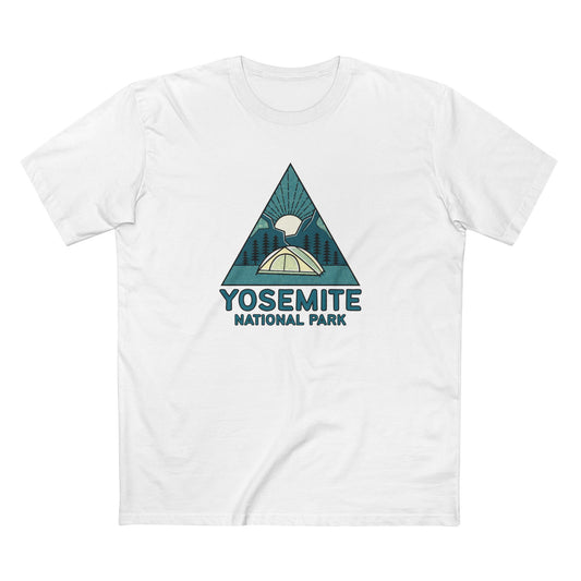 Yosemite National Park T-Shirt Sunrise Triangle Graphic in White