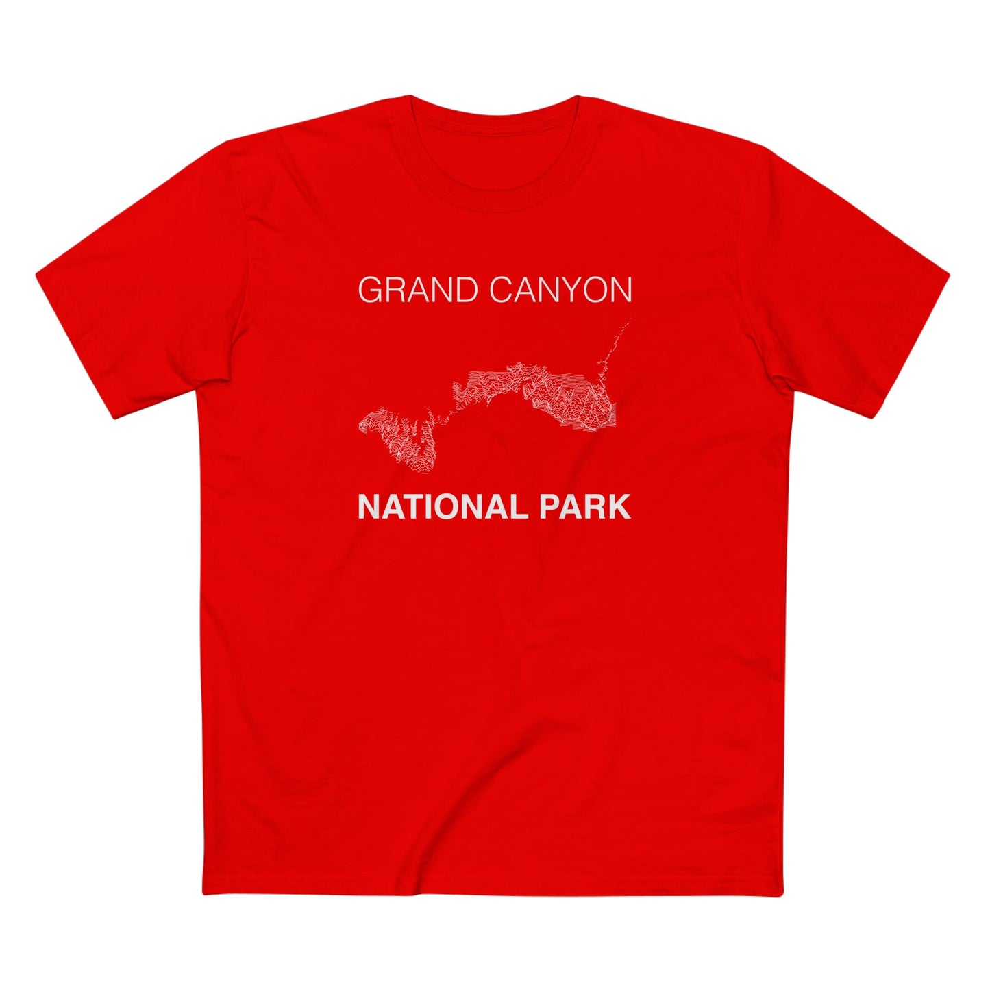 Grand Canyon National Park T-Shirt Lines in Red