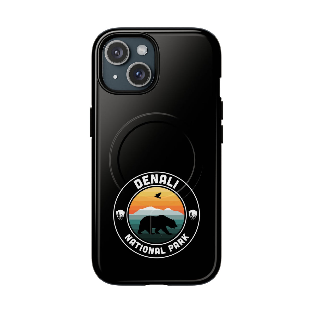 Denali National Park iPhone Case with MagSafe - Round Emblem Design