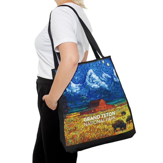 Grand Teton National Park Tote Bag - Starry Night Large
