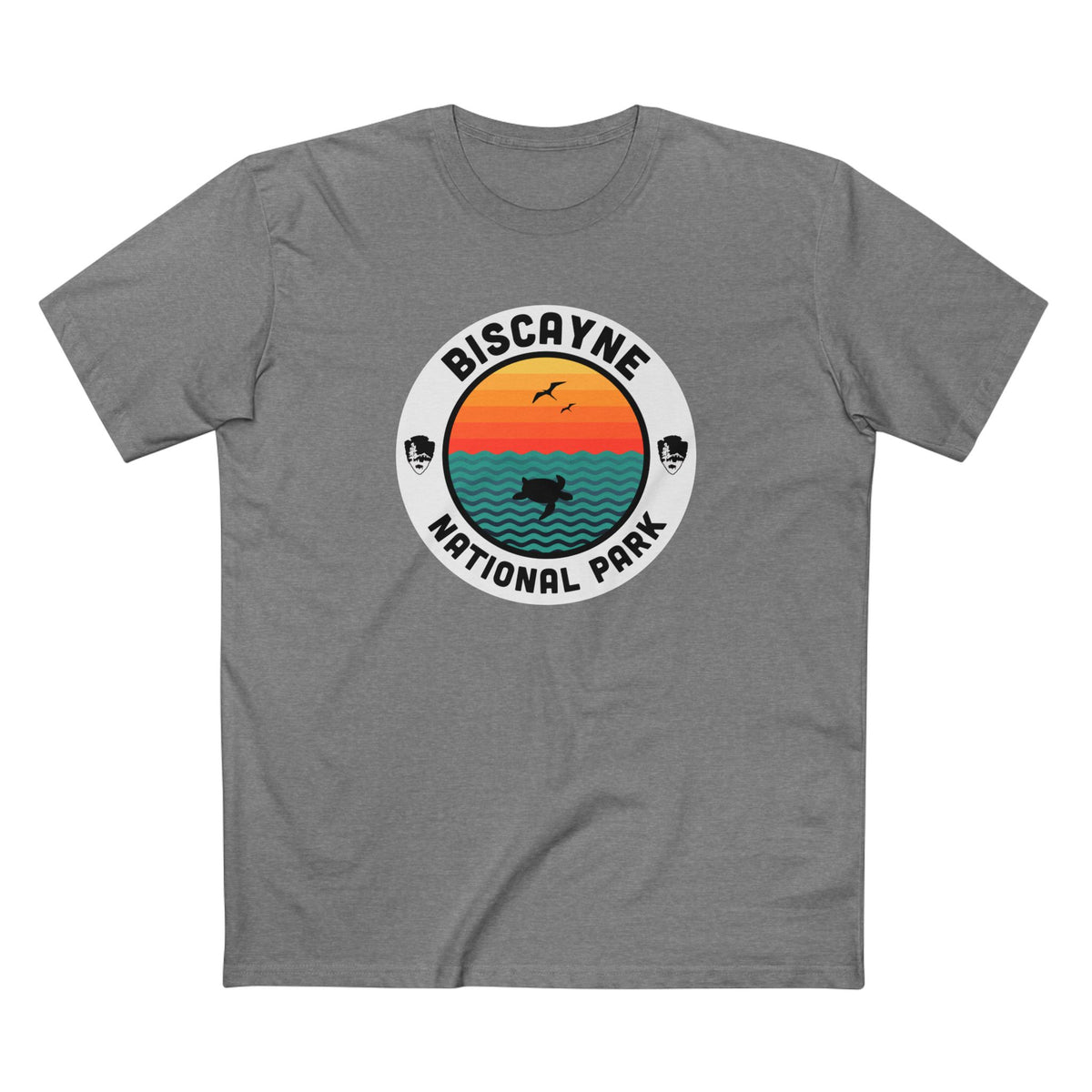 Biscayne National Park - Round Badge Design in Athletic Heather
