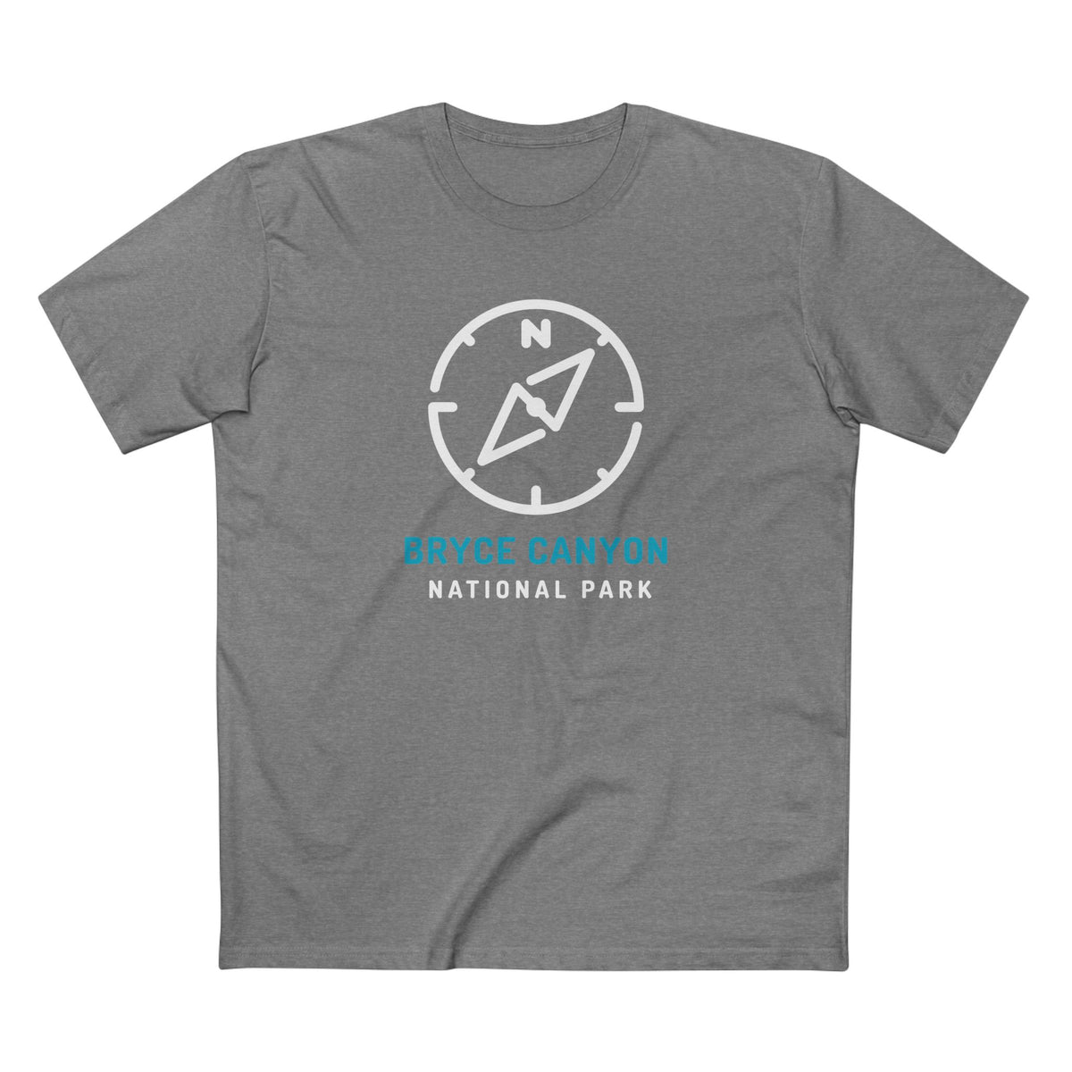 Bryce Canyon National Park T-Shirt Compass Design in Athletic Heather