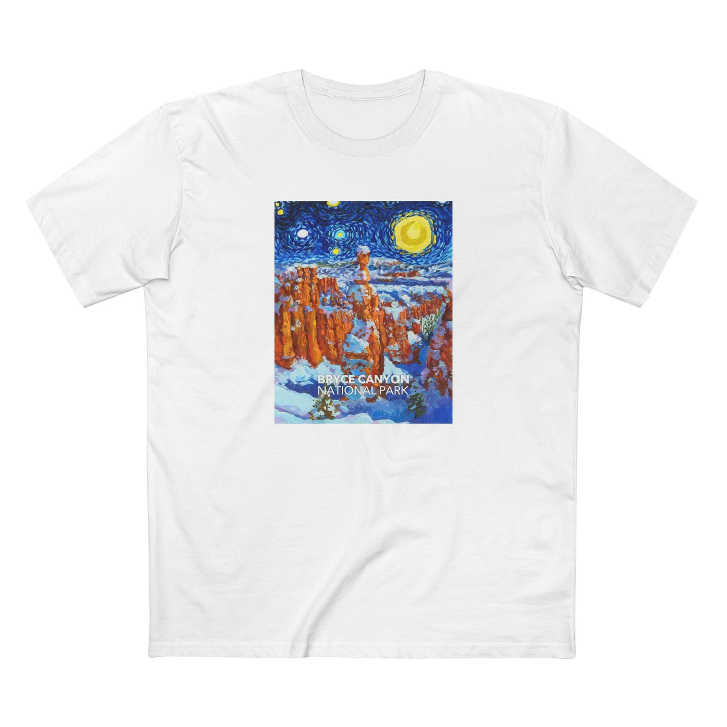 Bryce Canyon National Park T-Shirt - The Starry Night in White