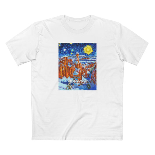 Bryce Canyon National Park T-Shirt - The Starry Night in White