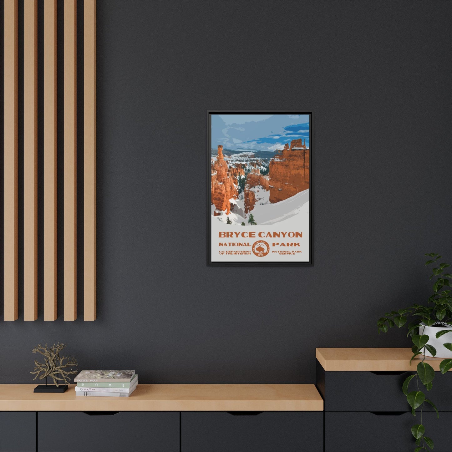 Bryce Canyon National Park Framed Canvas - WPA Poster