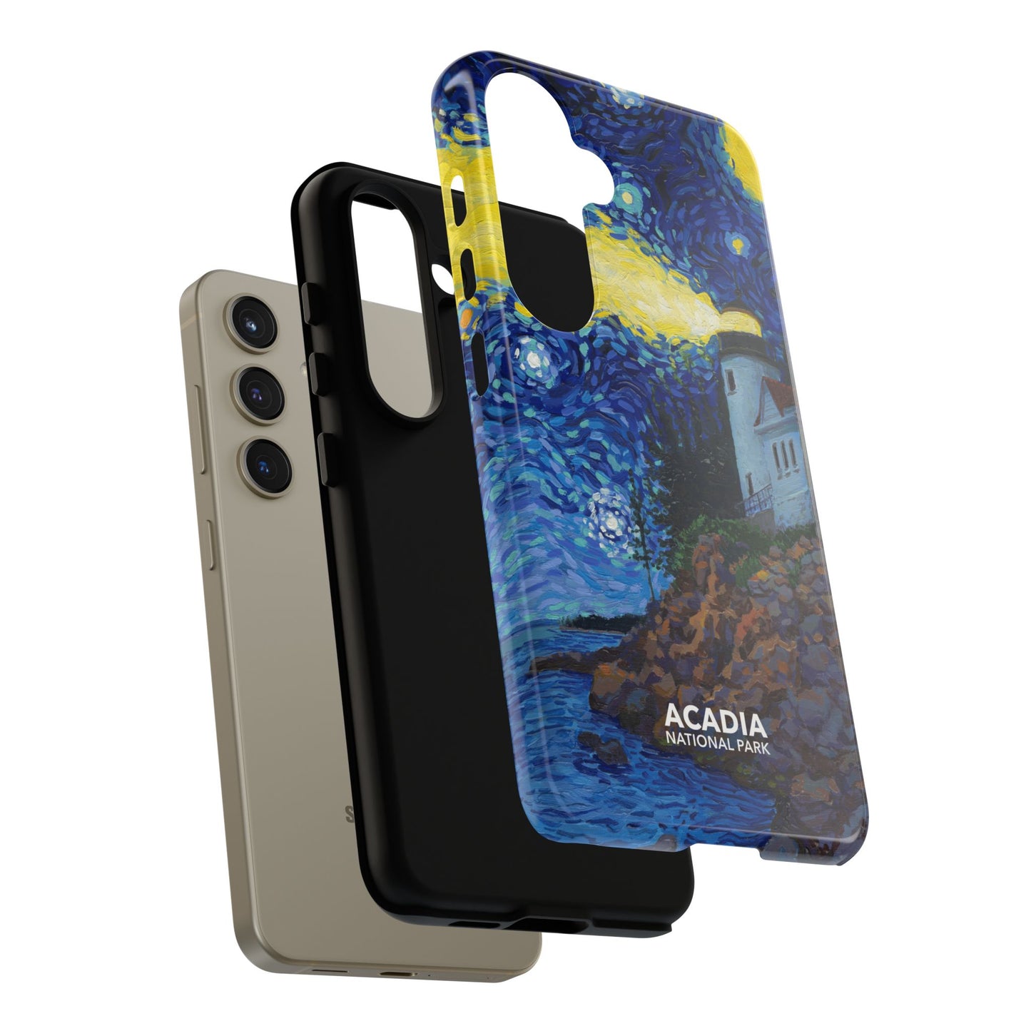 Acadia National Park Phone Case - Starry Night Lighthouse