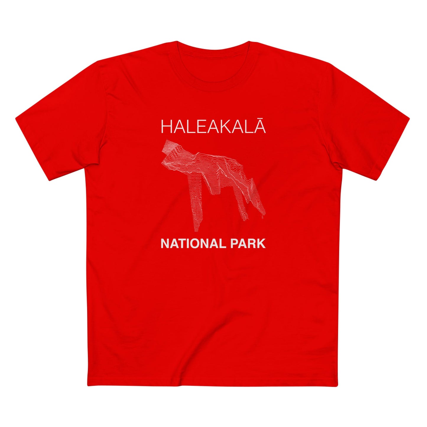 Haleakalā National Park T-Shirt Lines in Red